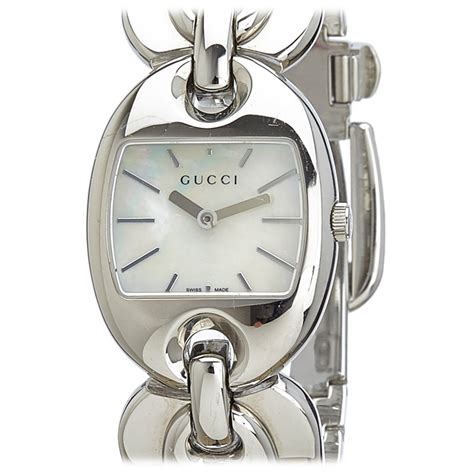 vintage silver gucci watch